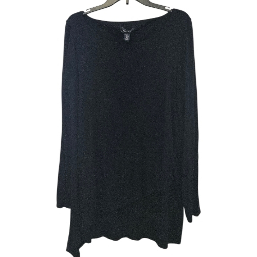 White House Black Market Black Asymmetrical Tunic - Size L